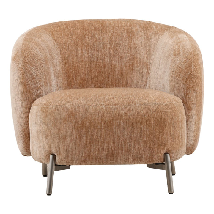 Hollis Rose Chenille Lounge Chair, front view