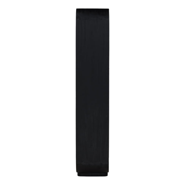Vivian Black Mindi Wood Bookcase, profile view