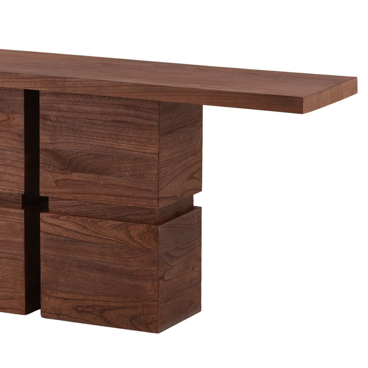 Jenna Mindi Wood Console Table, detail 2 view