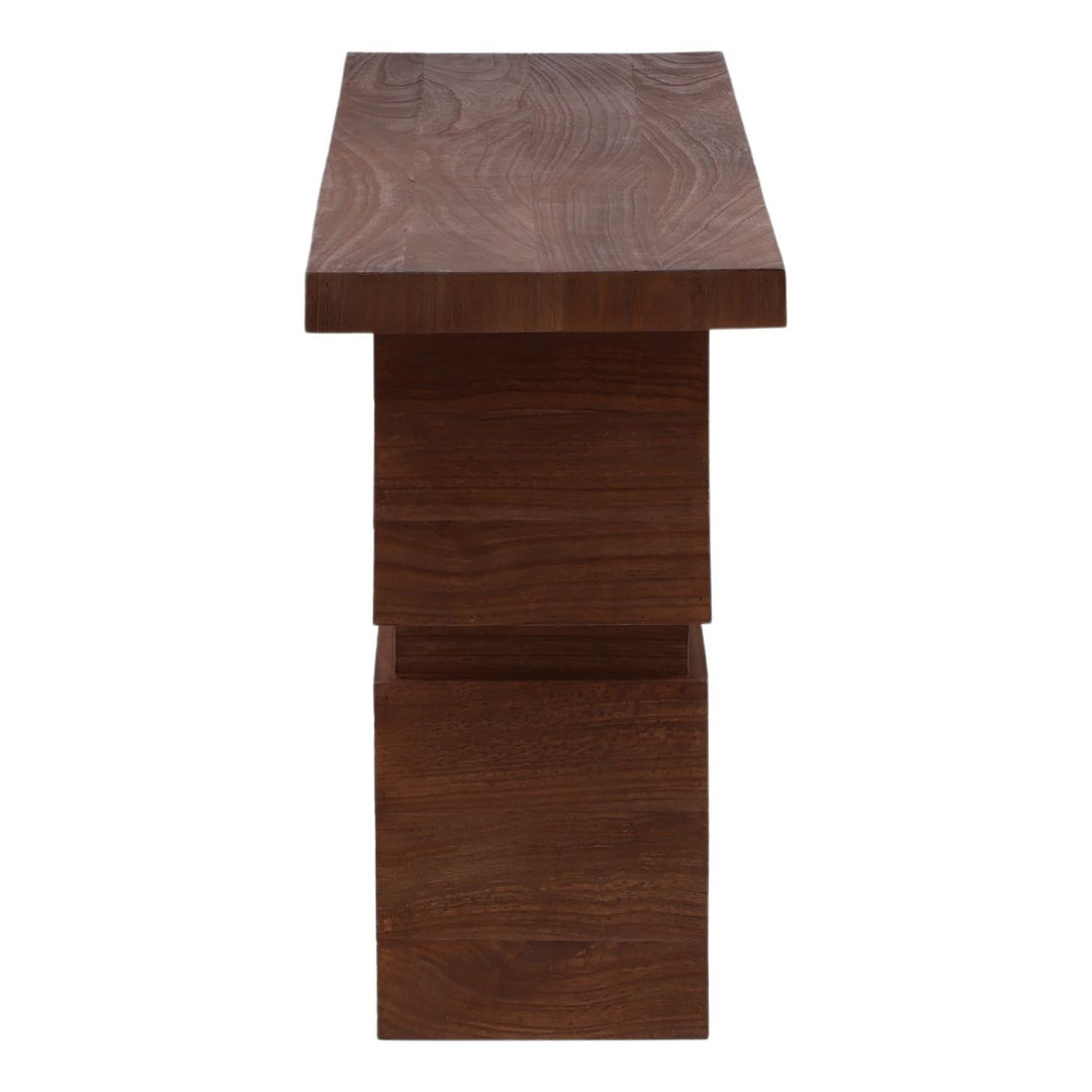 Jenna Mindi Wood Console Table, profile view