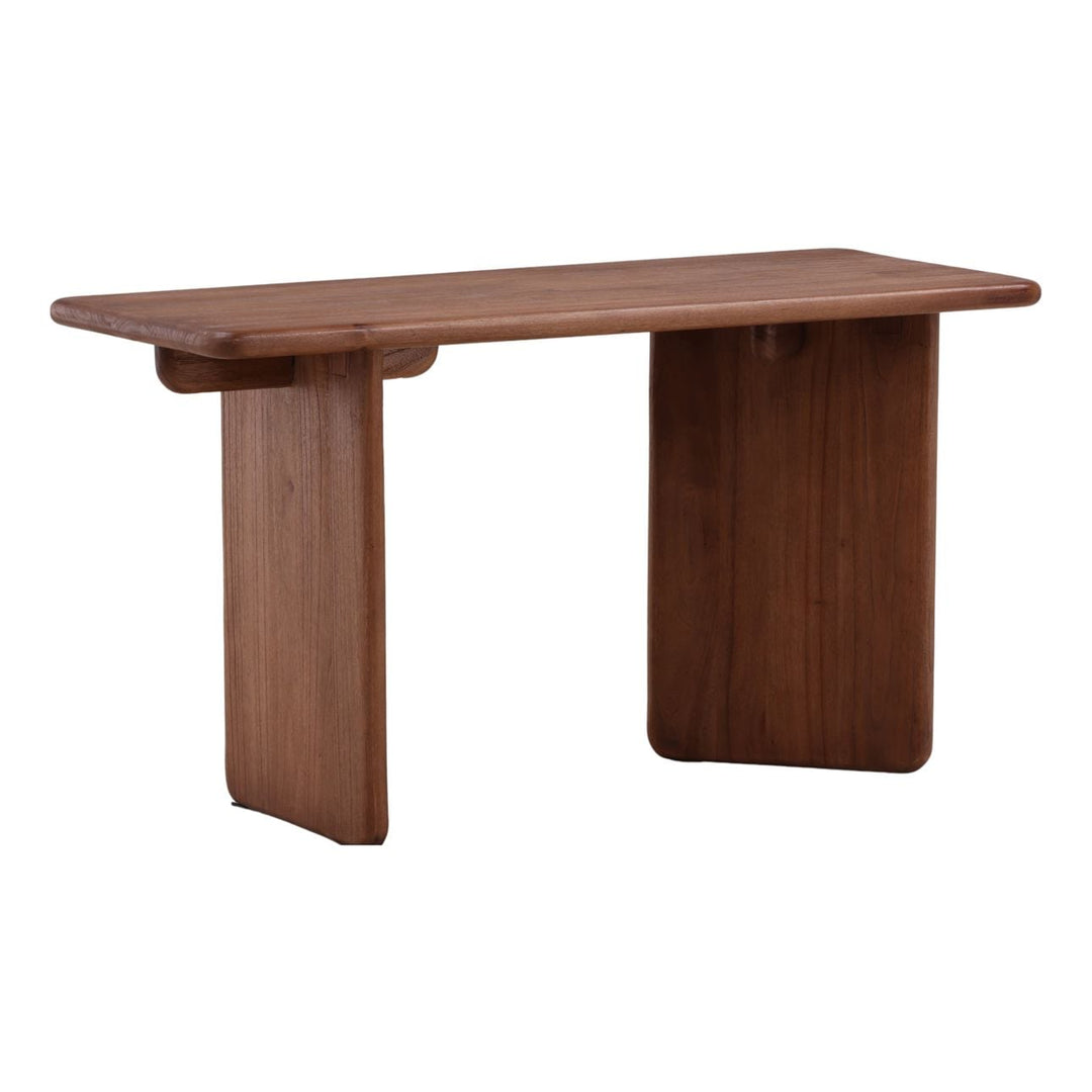 Easton Mindi Wood Desk, three-quarter studio view