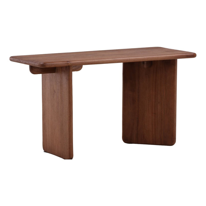 Easton Mindi Wood Desk, three-quarter studio view