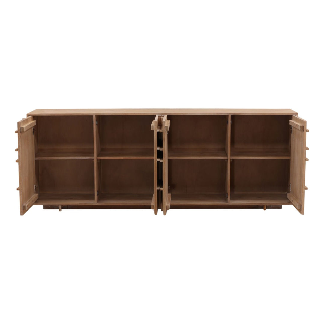 Tessa Mindi Wood Sideboard, open door view