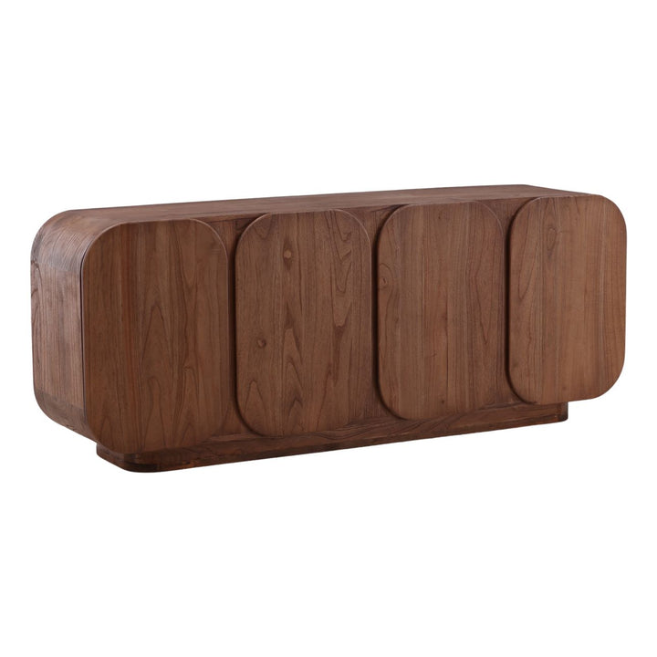 Dawson Mindi Wood Sideboard, three-quarter studio view