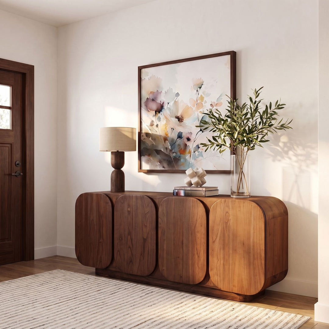 Dawson Mindi Wood Sideboard, lifestyle view