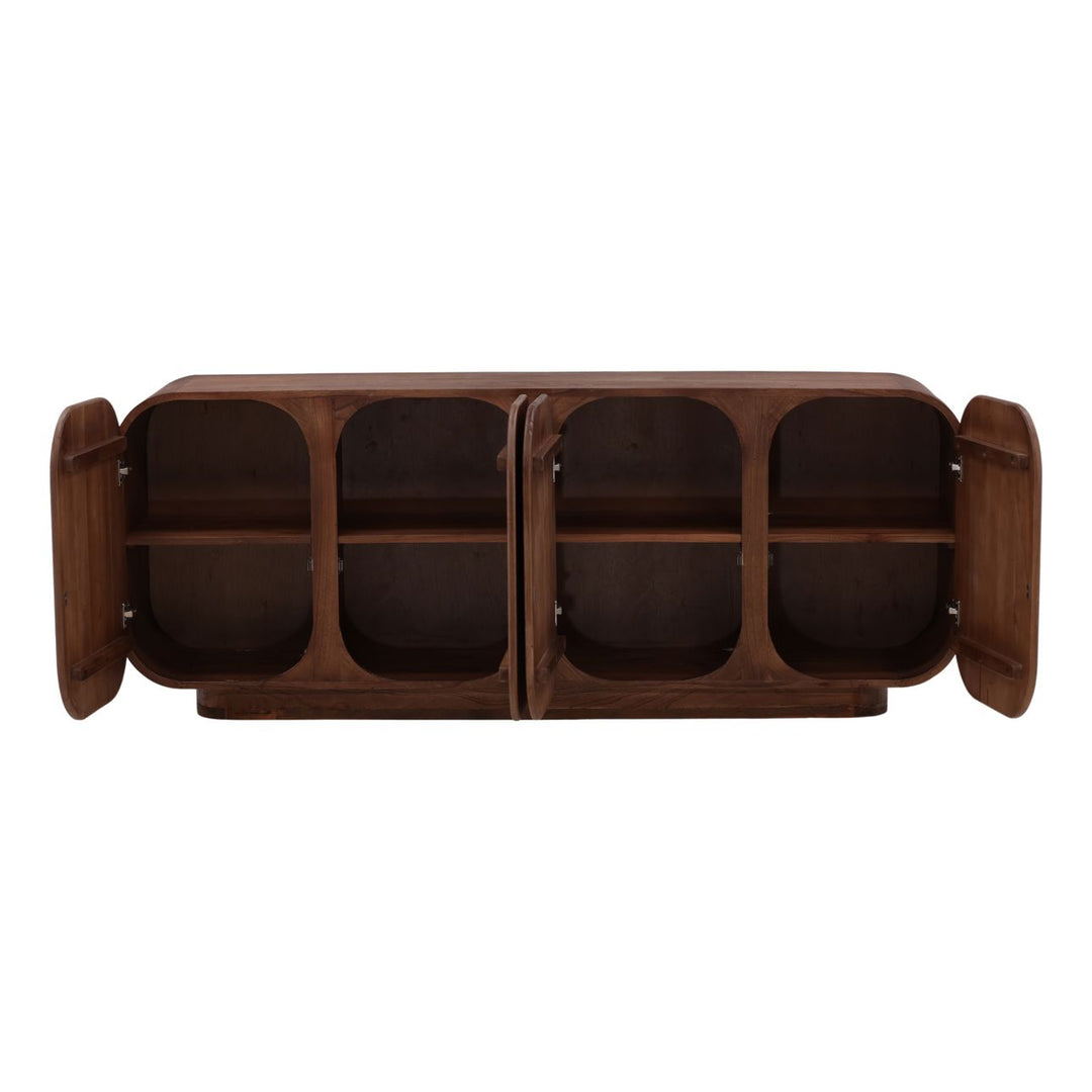Dawson Mindi Wood Sideboard, open door view