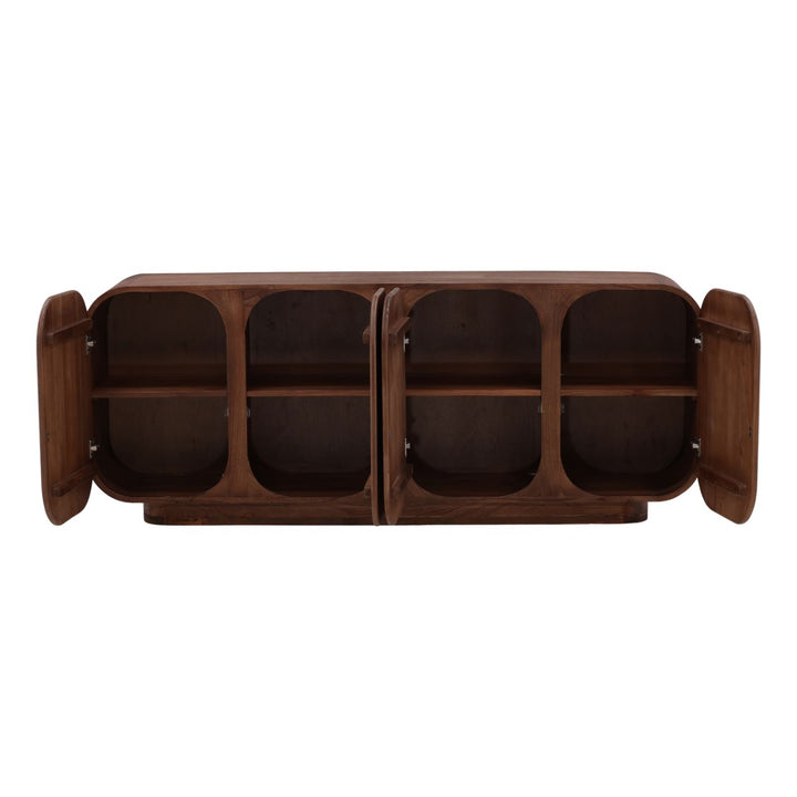 Dawson Mindi Wood Sideboard, open door view
