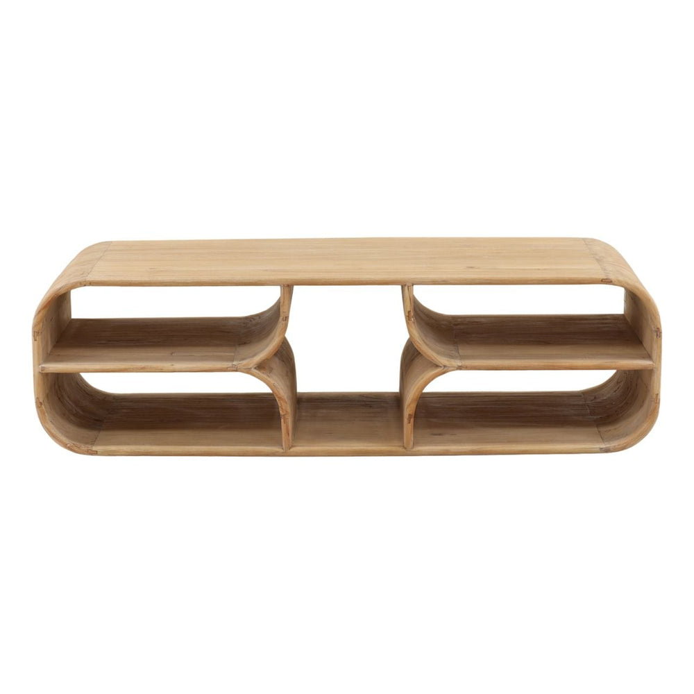 Gaia Mindi Wood Coffee Table, Light Natural, front view