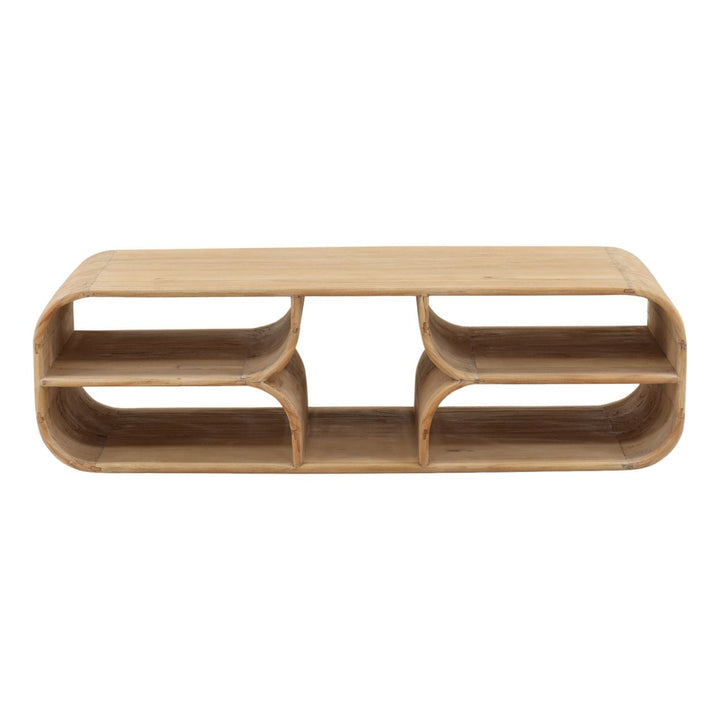 Gaia Mindi Wood Coffee Table, Light Natural, front view