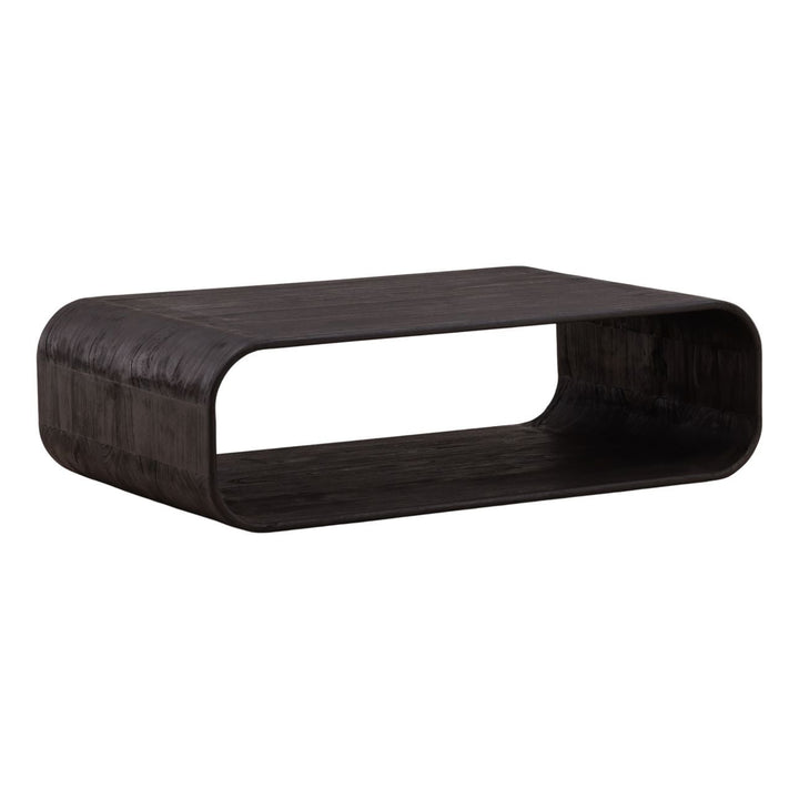 Jasper Mindi Wood Coffee Table, three-quarter studio view