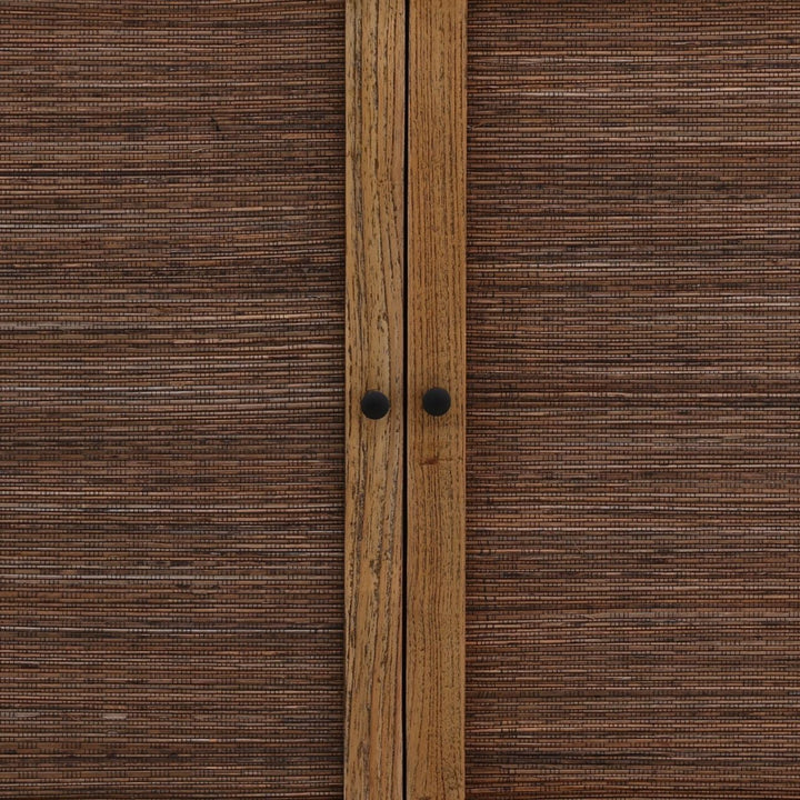 Lucia Mindi Wood and Rattan Sideboard, Four Door, detail 2 view