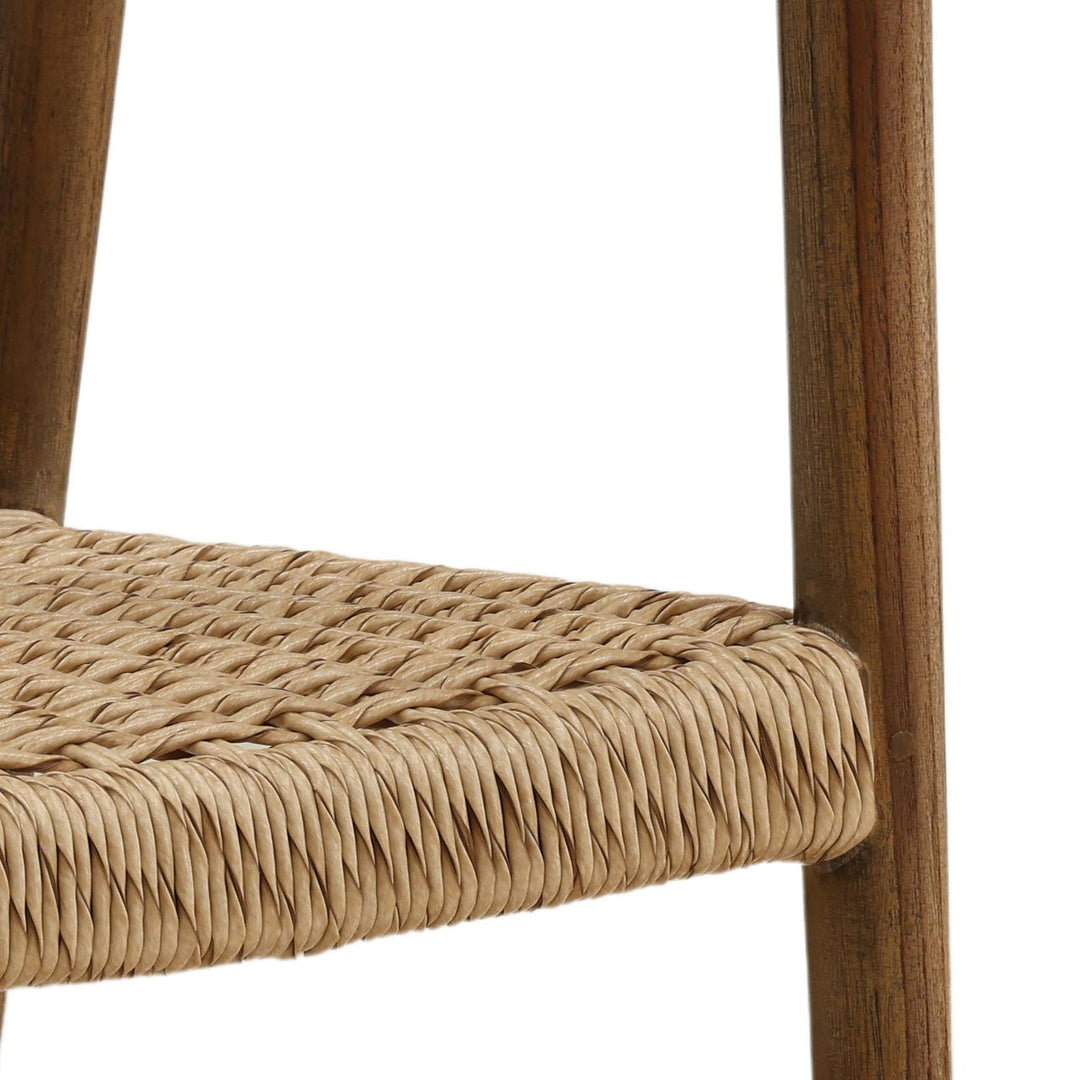 Nevan Teak and Rope Dining Chair, detail 2 view
