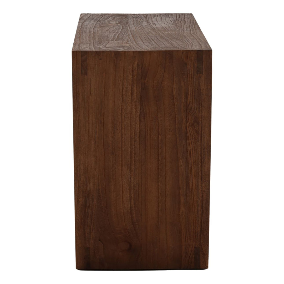 Mira Mindi Wood Console Table, profile view