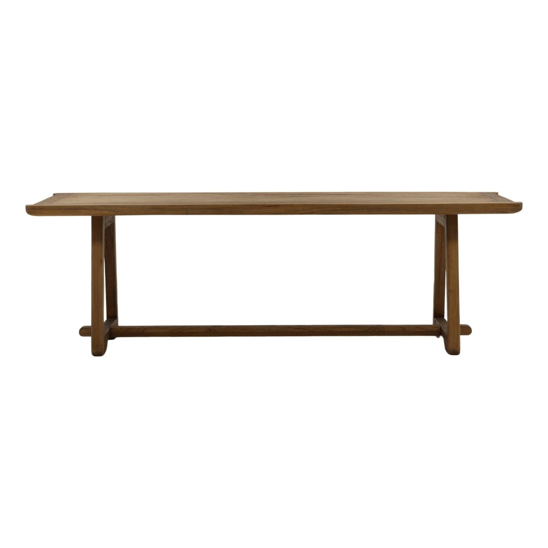 Kara Mindi Wood Dining Table, front view