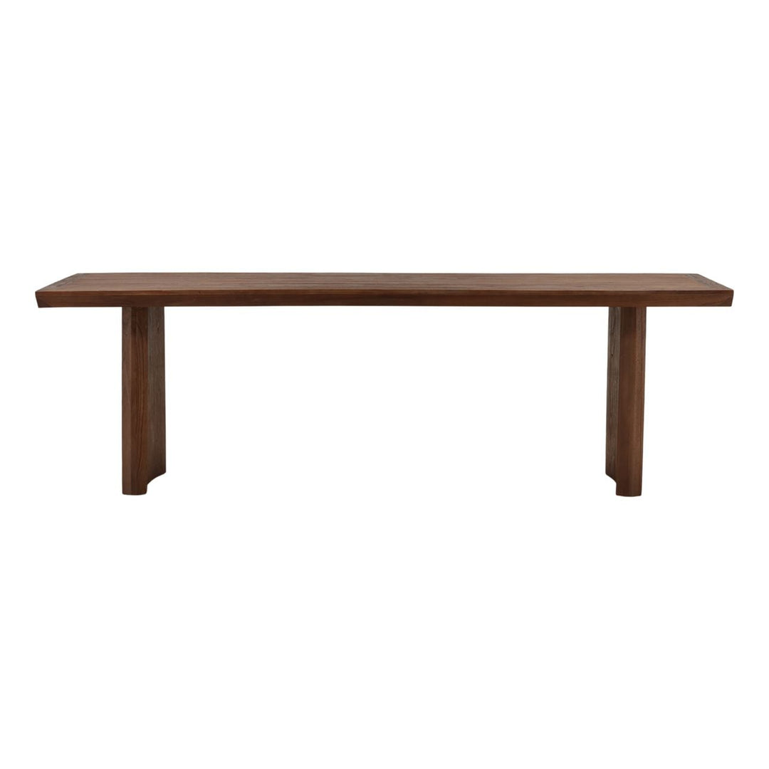 Vera Mindi Wood Dining Table, front view