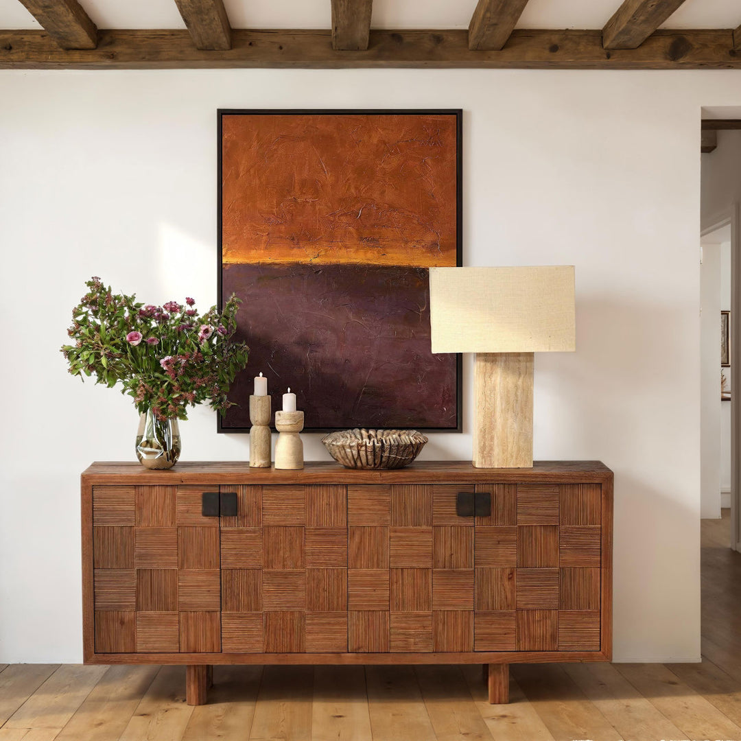 Nolan Mindi Wood Sideboard, lifestyle view