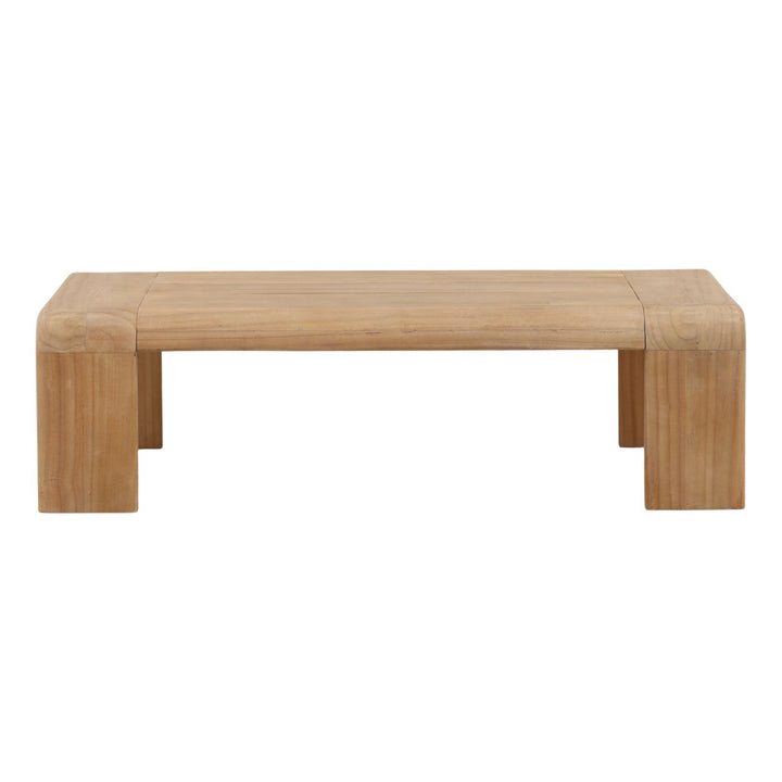 Corin Mindi Wood Coffee Table, front view