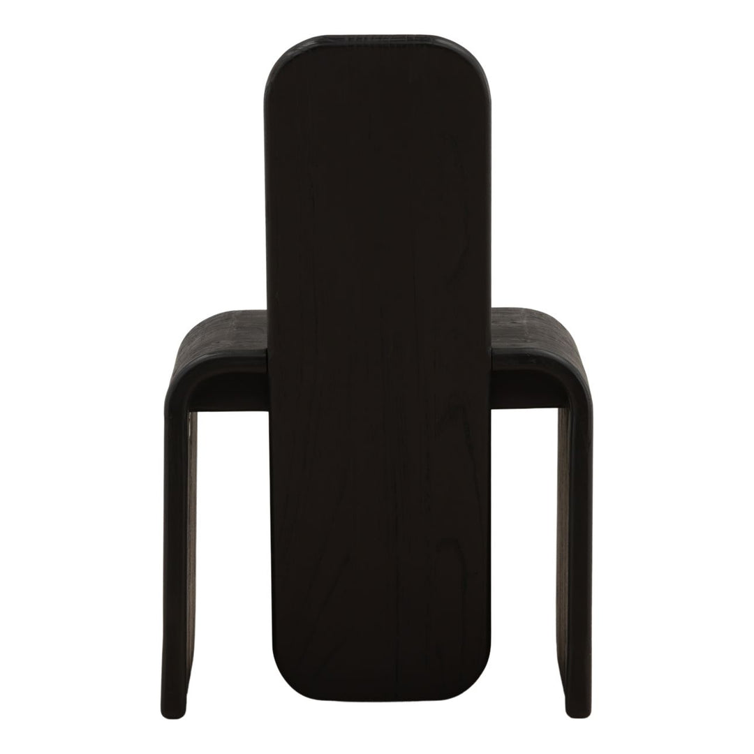 Zella Black Mindi Wood Dining Chair, back view