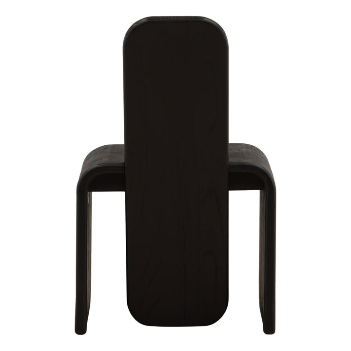 Zella Black Mindi Wood Dining Chair, back view