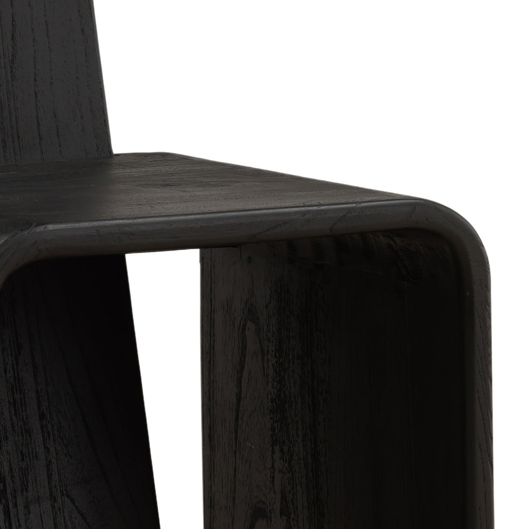 Zella Black Mindi Wood Dining Chair, detail 2 view