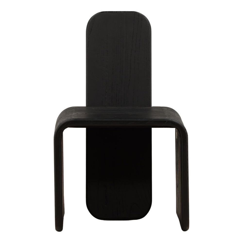 Zella Black Mindi Wood Dining Chair, front view
