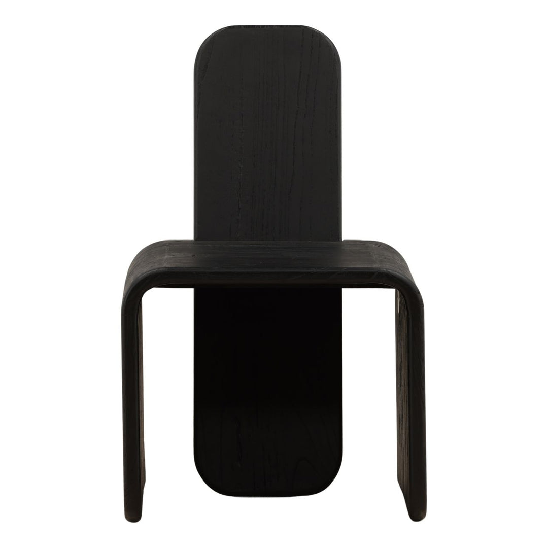 Zella Black Mindi Wood Dining Chair, front view