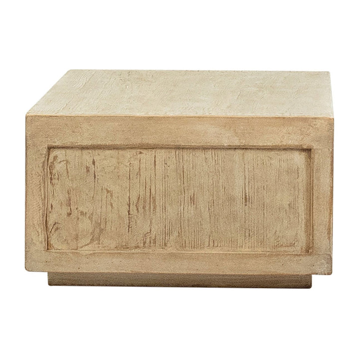 Vireo Reclaimed Pine Coffee Table, profile view