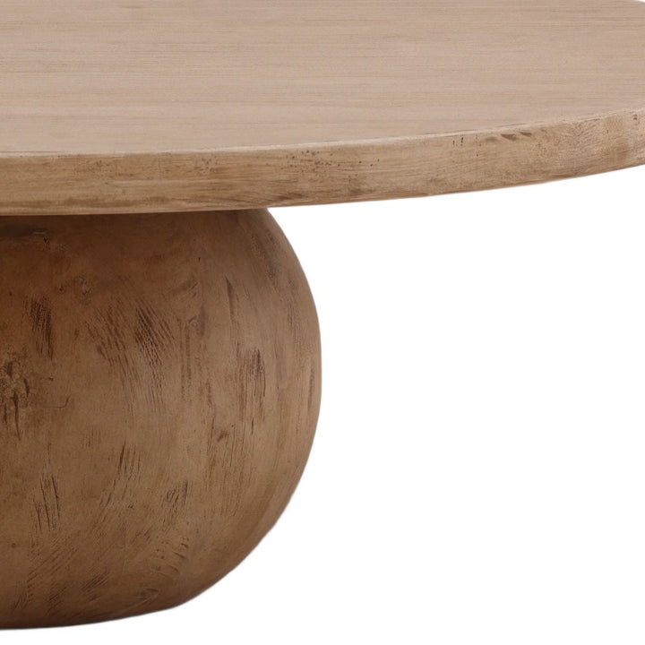 Bela Reclaimed Pine Coffee Table, Light Warm Wash, detail 2 view