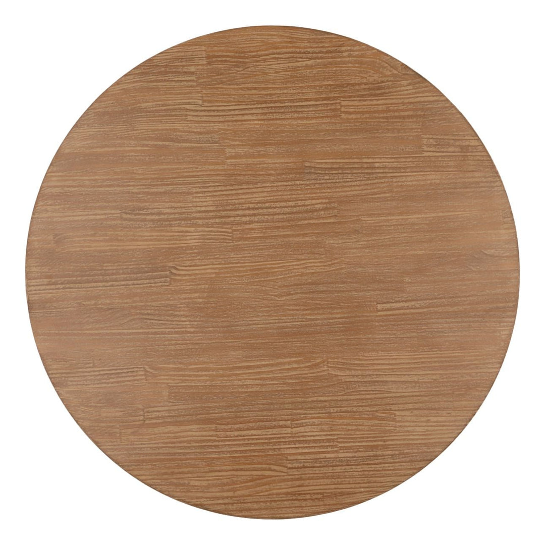 Bela Reclaimed Pine Coffee Table, Brown, overhead view