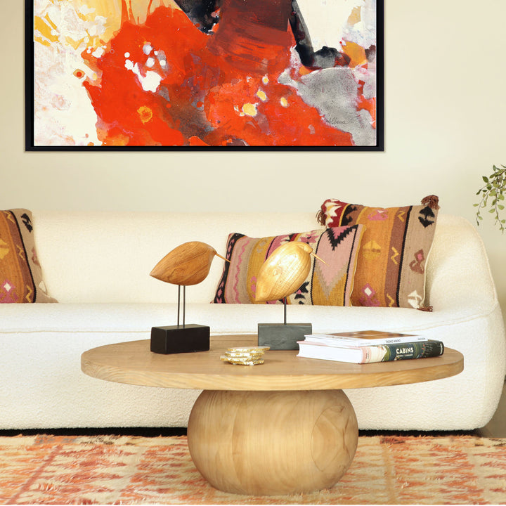 Bela Reclaimed Pine Coffee Table, Natural, lifestyle view