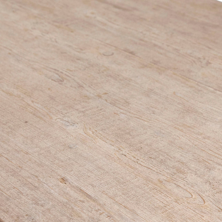 Zara Reclaimed Pine Dining Table, Light Warm Wash, detail 1 view