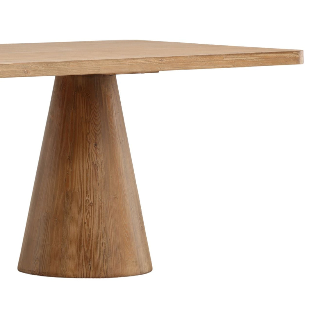 Zara Reclaimed Pine Dining Table, Brown, detail 2 view