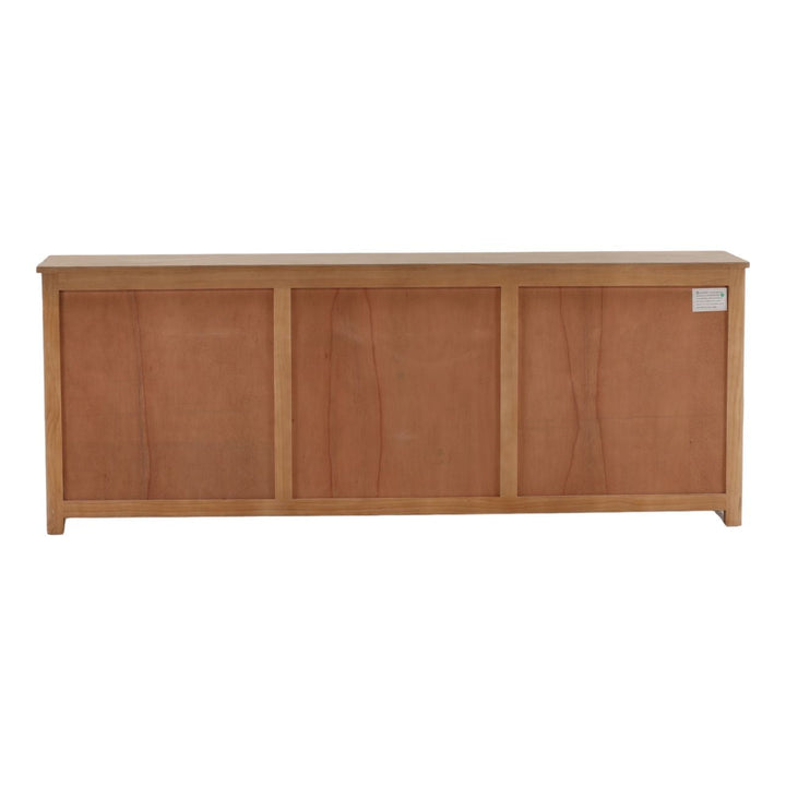 Nikos Reclaimed Pine Sideboard, Light Warm Wash · Six Door, back view