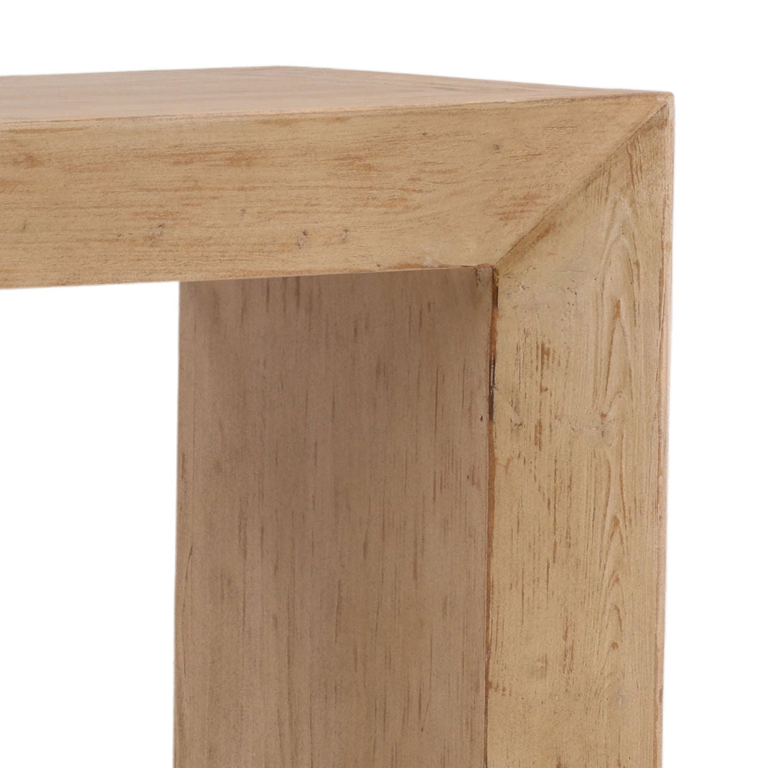 Sonia Reclaimed Pine Console Table, Light Warm Wash, detail 2 view
