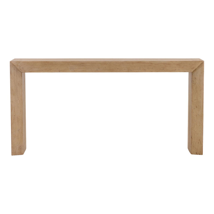 Sonia Reclaimed Pine Console Table, Light Warm Wash, front view