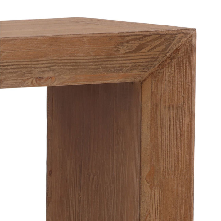 Sonia Reclaimed Pine Console Table, Brown, detail 2 view