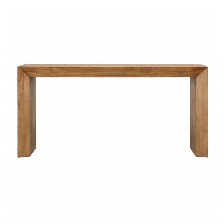 Sonia Reclaimed Pine Console Table, Natural, front view