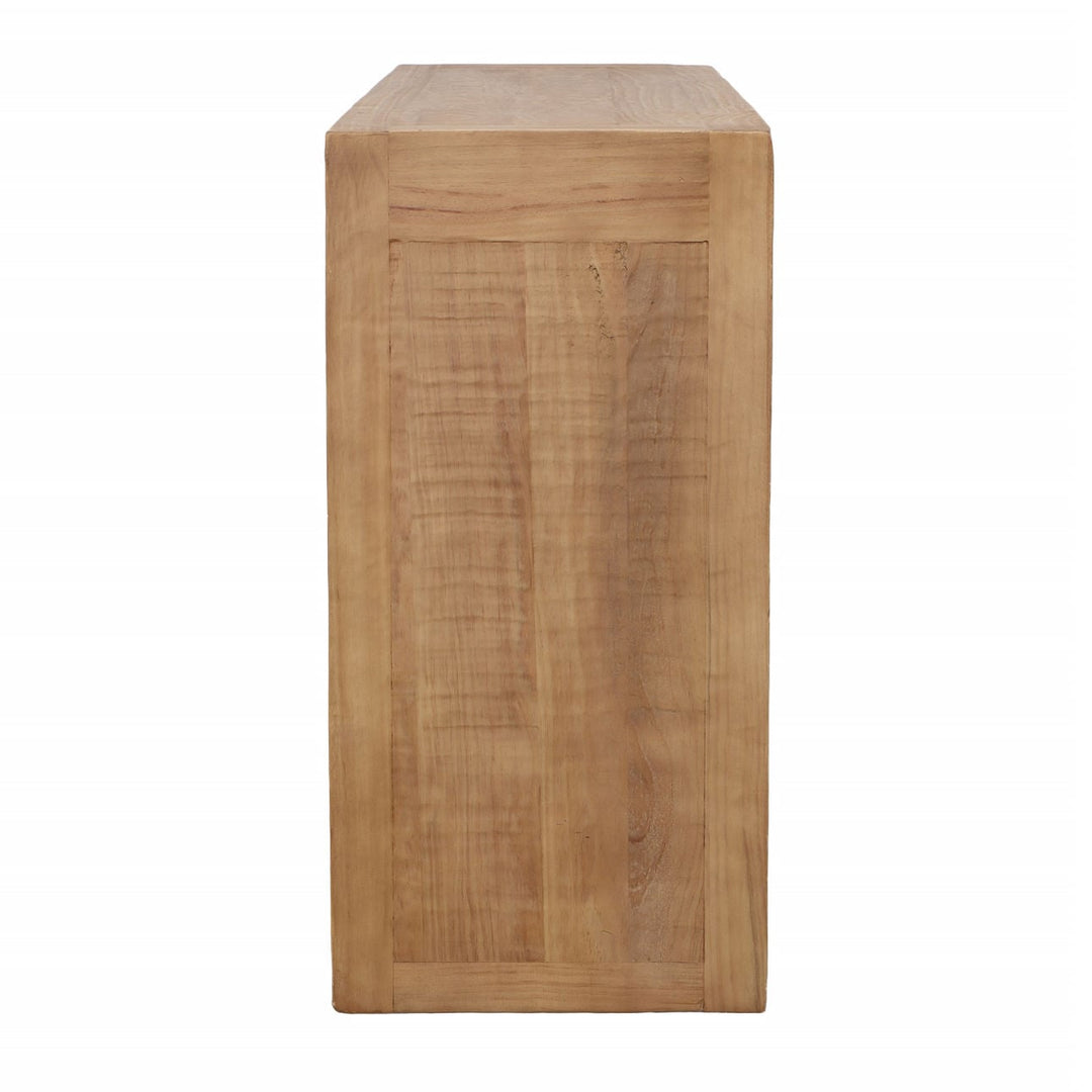 Sonia Reclaimed Pine Console Table, Natural, profile view