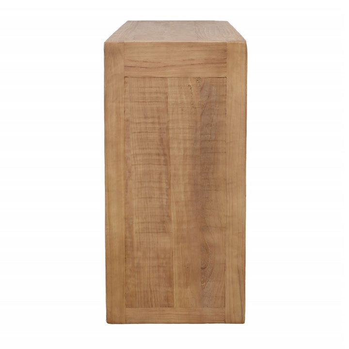 Sonia Reclaimed Pine Console Table, Natural, profile view