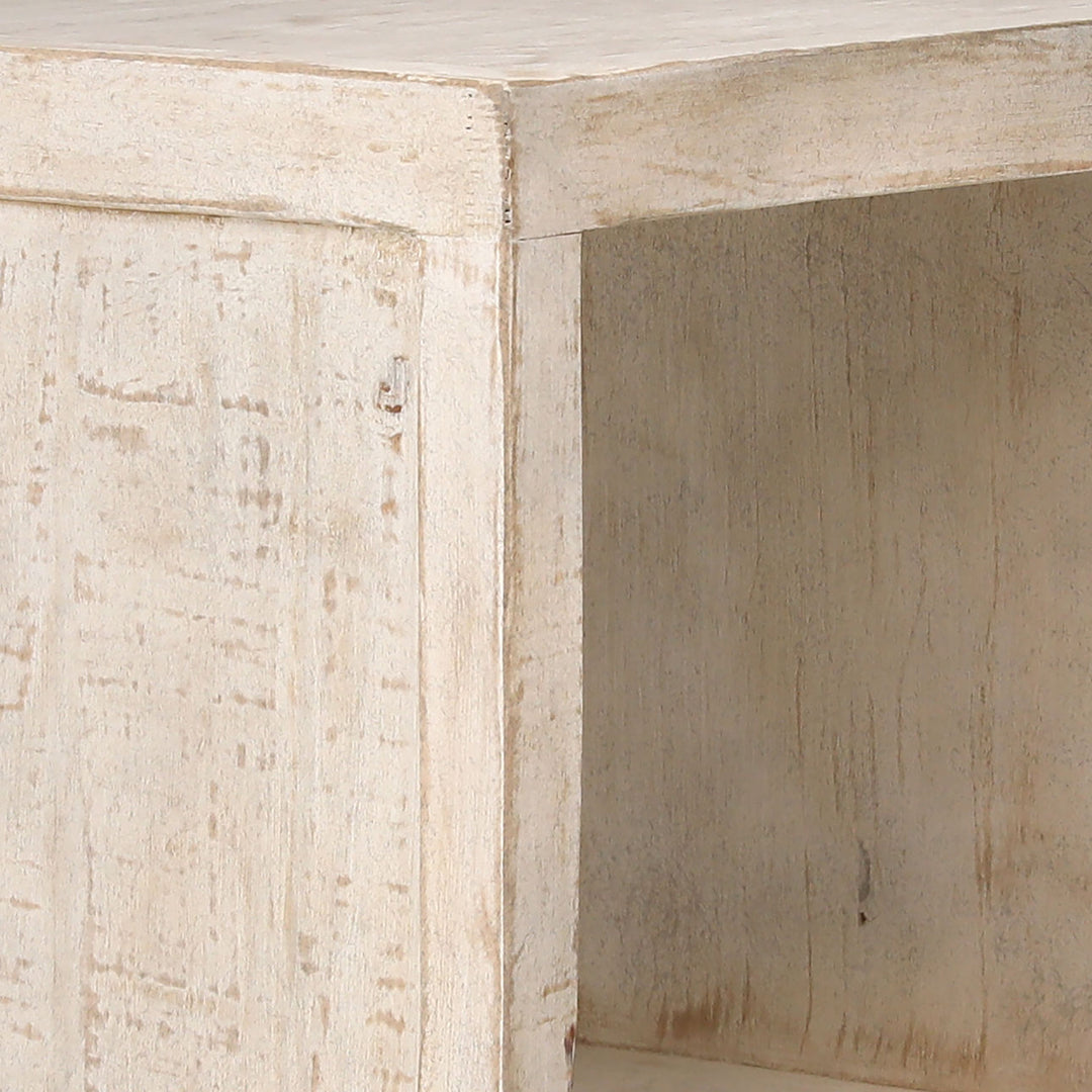 Vireo Reclaimed Pine Side Table, detail 1 view