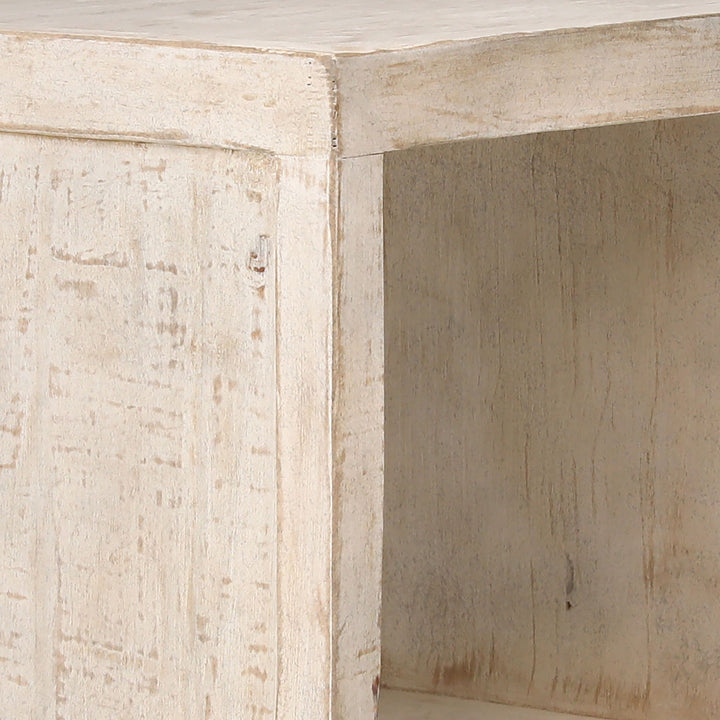 Vireo Reclaimed Pine Side Table, detail 1 view