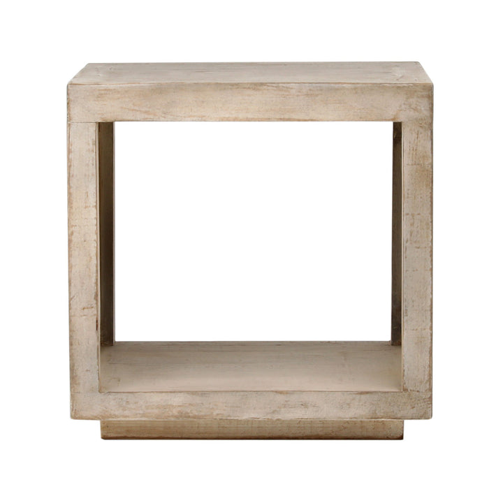 Vireo Reclaimed Pine Side Table, front view