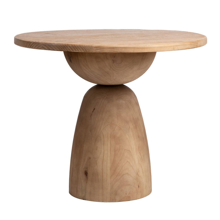 Cabren Reclaimed Pine Bistro Table, Natural, three-quarter studio view