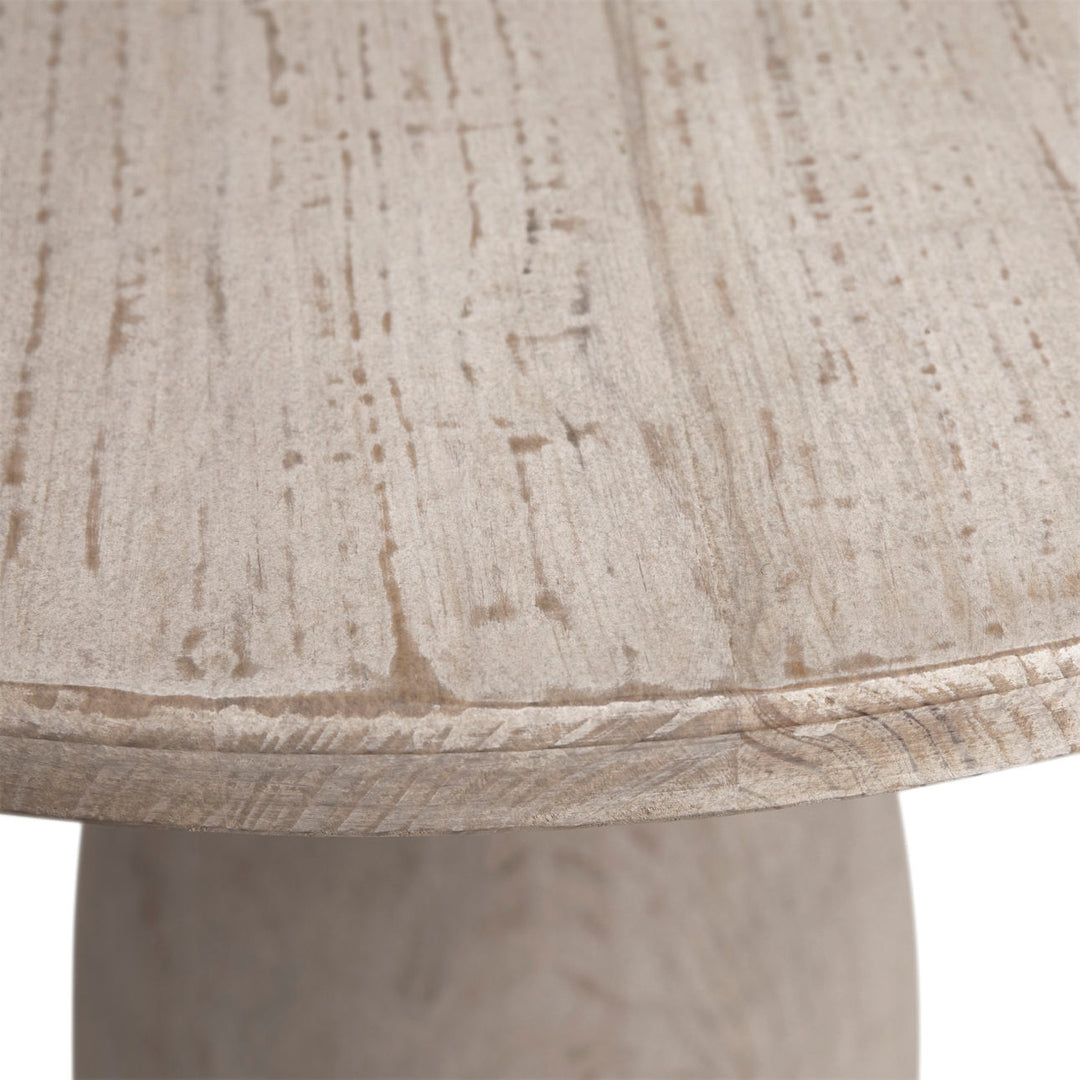 Cabren Reclaimed Pine Bistro Table, Light Warm Wash, detail 1 view