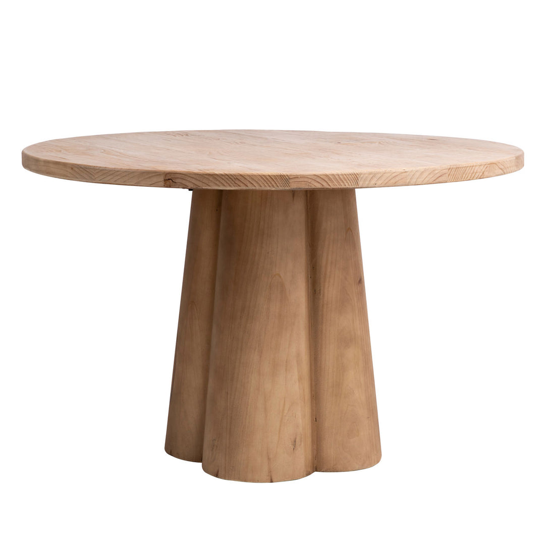 Sylvan Solid Reclaimed Pine Dining Table, three-quarter studio view