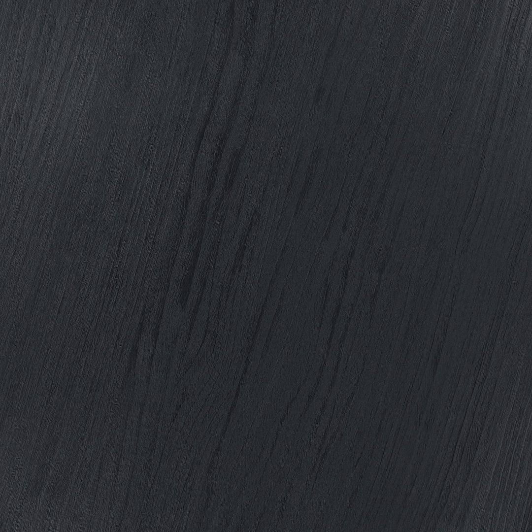 Jasper Matte Black Pine Round Dining Table, detail 1 view