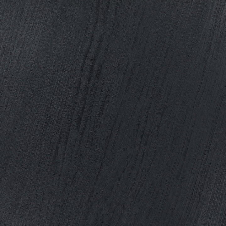 Jasper Matte Black Pine Round Dining Table, detail 1 view