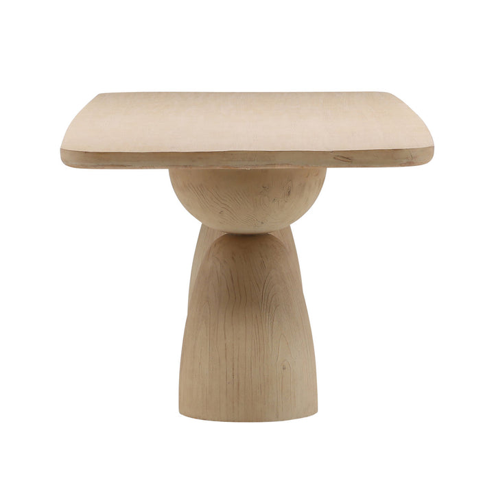 Caspian Reclaimed Pine Dining Table, profile view