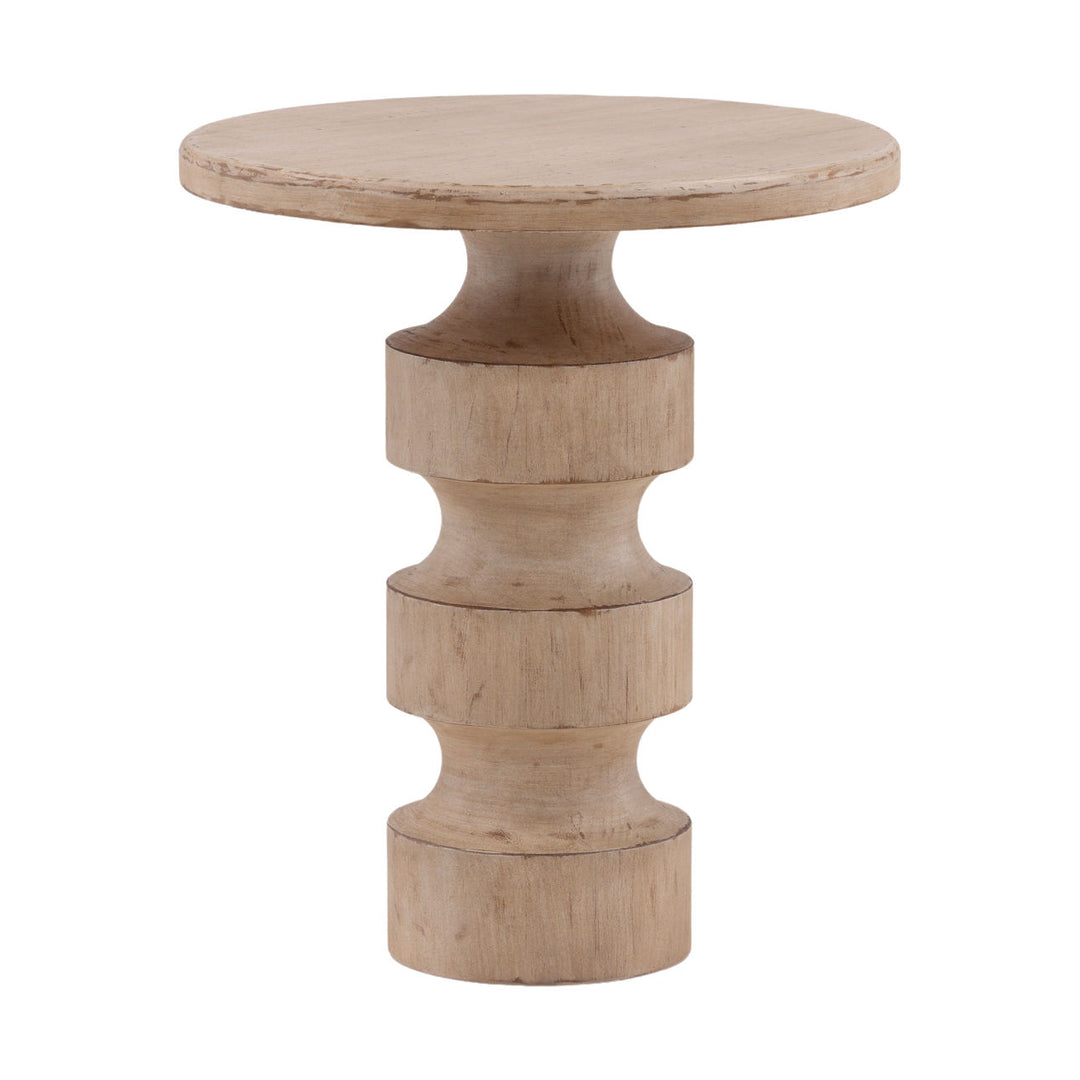 Haven Reclaimed Pine Side Table, three-quarter studio view
