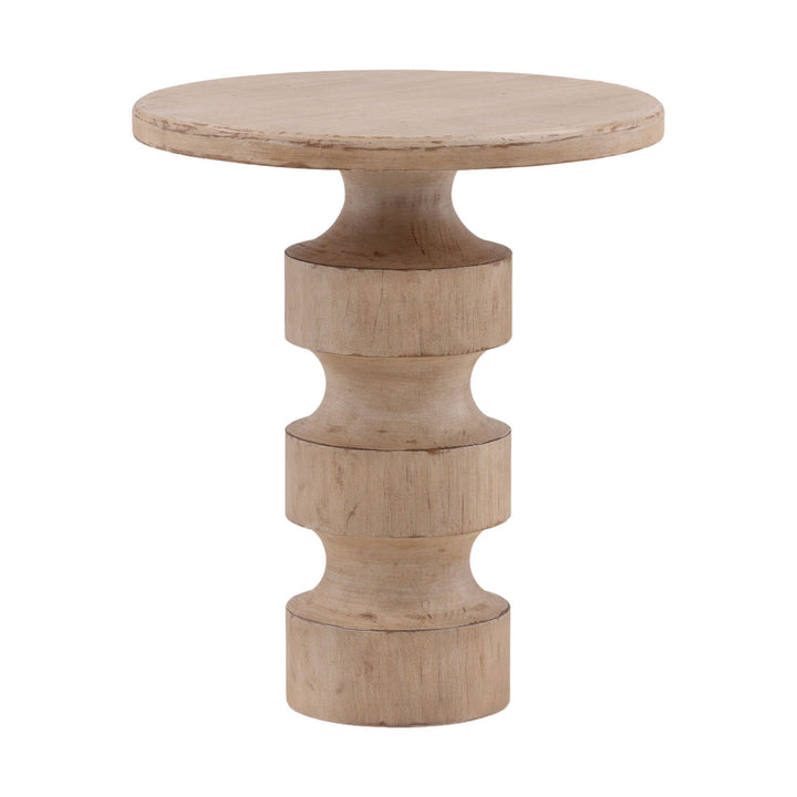 Haven Reclaimed Pine Side Table, three-quarter studio view